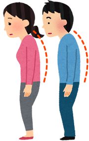 猫背の姿勢