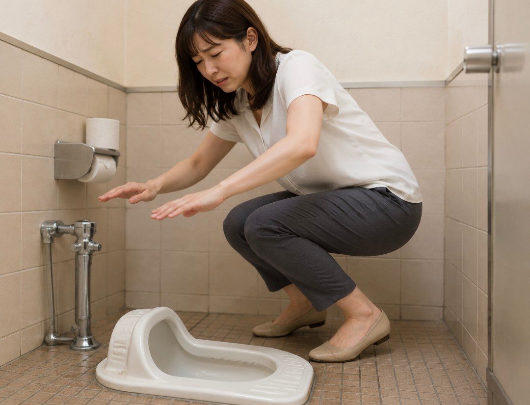 しゃがむ姿勢のイメージ