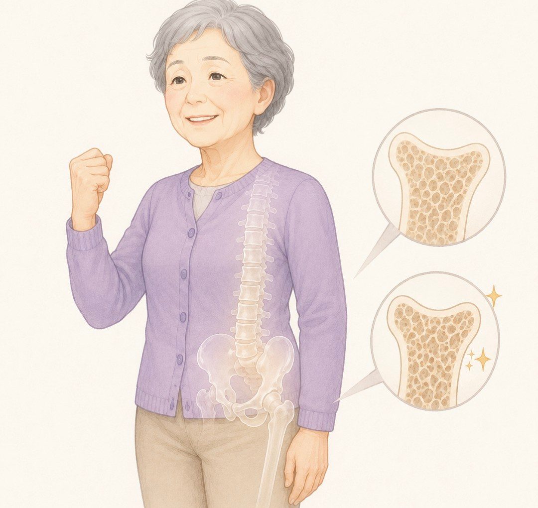 骨の健康を支える食事と運動のイメージ